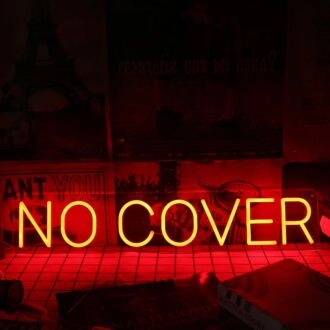 No Cover Red Neon Sign