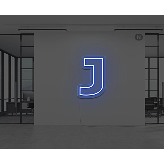 Neon Letter J