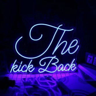 THe Kick Back Blue Neon Sign