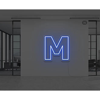 Neon Letter M