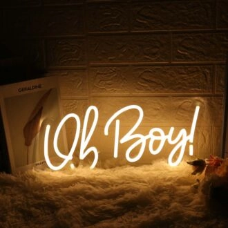 Oh Boy Yellow Custom Neon Sign