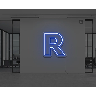 Neon Letter R