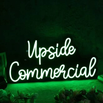 Upside Commercial Green Neon Sign