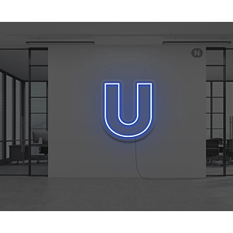 Neon Letter U