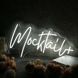 Mocktail White Neon Sign