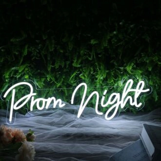 Prom Night White Custom Neon Sign