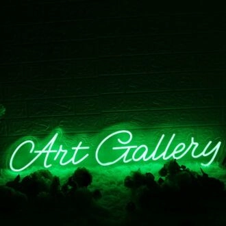 Art Gallery Green Neon Sign