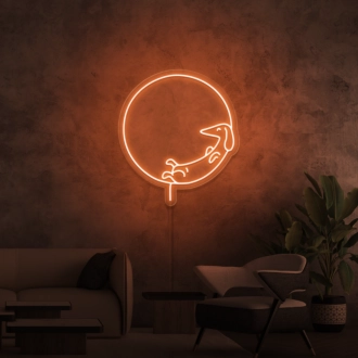 Hundeklatschen-Neonschild