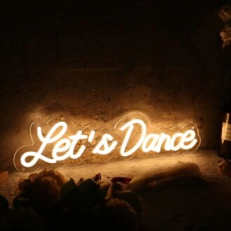 Let's Dance Yellow Custom Neon Sign