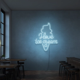 Customize I love ice cream neon sign.