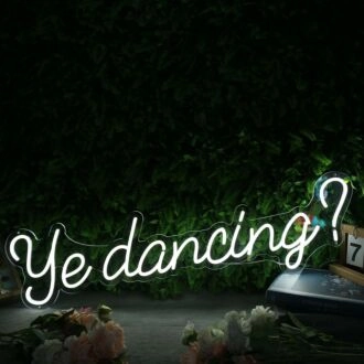 Ye Dancing White Neon Sign