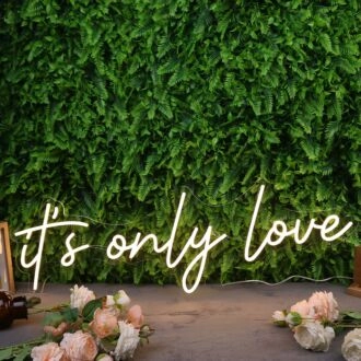 It's Only Love Yellow Neon Sign
