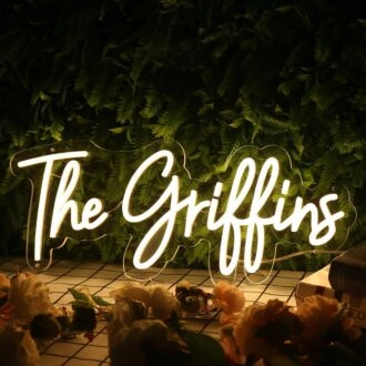 The Griffins Yellow Neon Sign