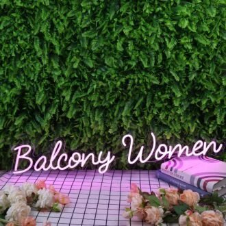 Balcony Women Purple Neon Sign