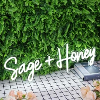 Sage Honey White Neon Sign