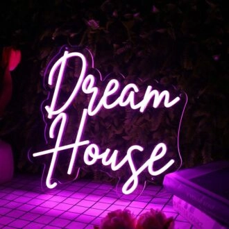 Dream House Purple Neon Sign