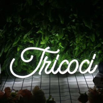 Tricoci White Neon Sign