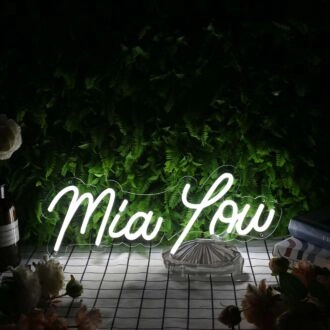 Mialow White Neon Sign