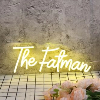 The Fatman Yellow Neon Sign