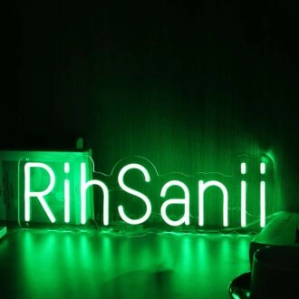 RihSanii Green Neon Sign