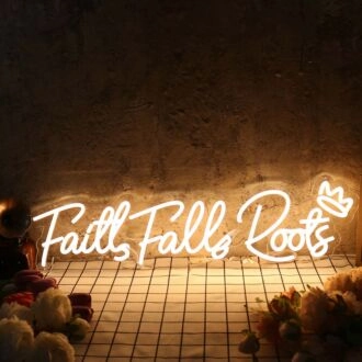Faith Full Roots Yellow Neon Sign
