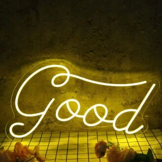 Good Yellow Neon Sign