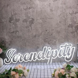 Serendipity White Neon Sign