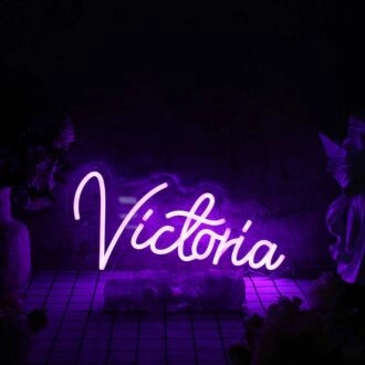 Victoria Purple Neon Sign