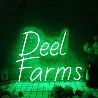 Deel Farms Green Neon Sign