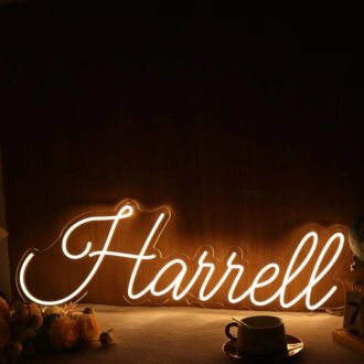 Harrell Yellow Neon Sign