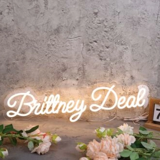Brittney Deal Yellow Neon Sign
