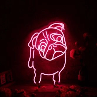 Cute French Bulldog Red Neon Sign