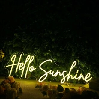 Hello Sunshine Yellow Custom Neon Sign