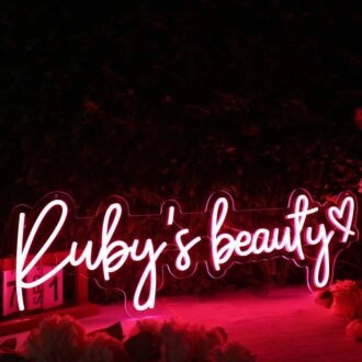 Rubys Beauty Red Neon Sign