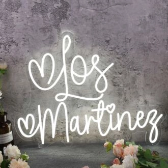 Los Martinez White Neon Sign