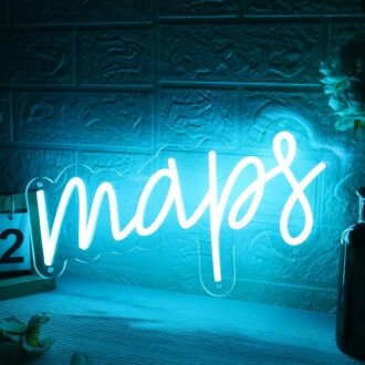 Maps Blue LED Neon Sign