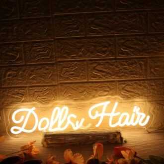 Dolls Hair Yellow Neon Sign