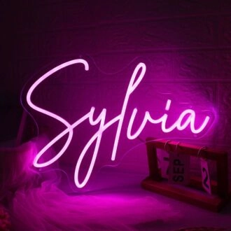 Sylvia Pink Neon Sign