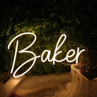 Baker Yellow Neon Sign