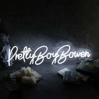 Pretty Boy Bowen White Neon Sign