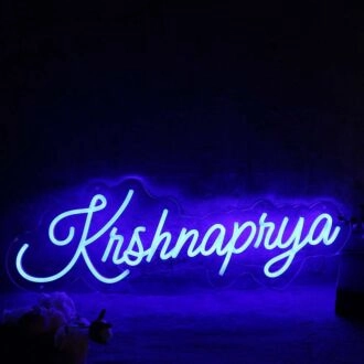 Krshnaprya Blue Neon Sign