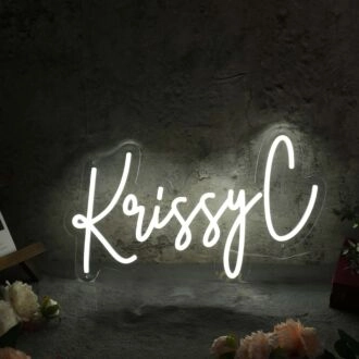 Krissy C White Neon Sign