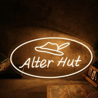 Alter Hut Yellow Neon Sign