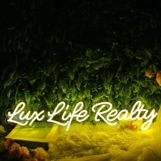 Lux Like Realty Yellow Neon Sign