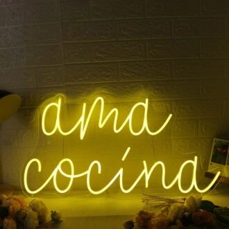 Ama Cocina Yellow Neon Sign