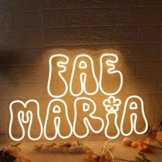 Fae Maria Yellow Neon Sign