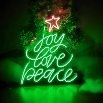 Love Peace Neon Sign Illuminate Your Space with Happiness, Affection, and Tranquility