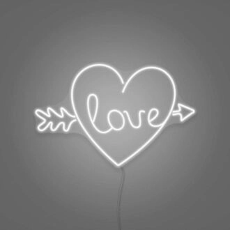 Arrow Heart Love Custom Neon Sign