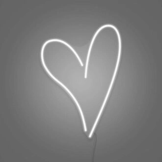 Neon heart light for room