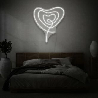 Doodle heart LED neon sign